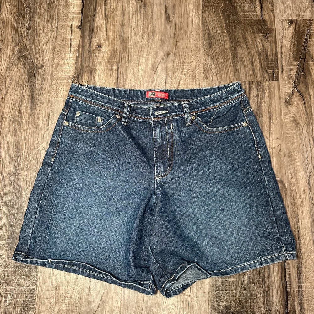 Vintage Faded Glory Dark Blue Jean Shorts